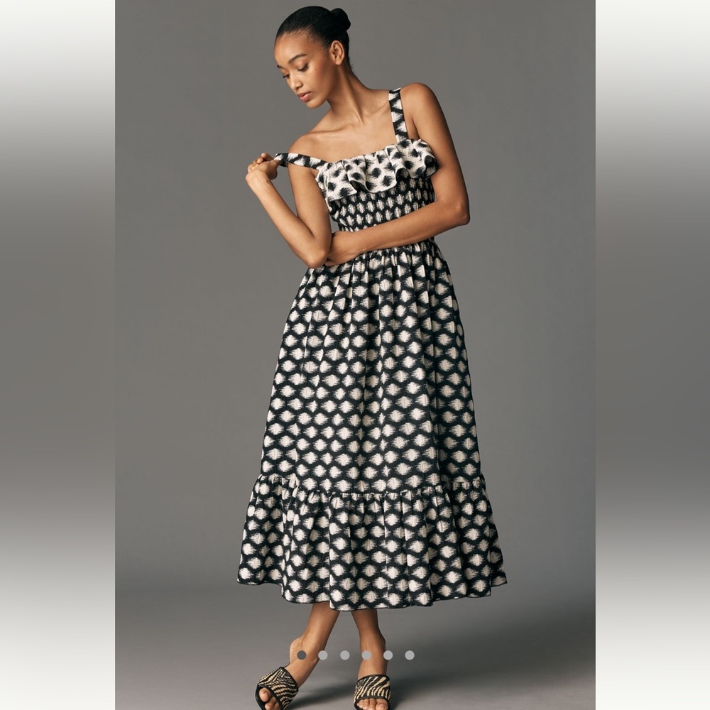 Anthropologie Maude Claude Melody A Line Midi Dress 1X